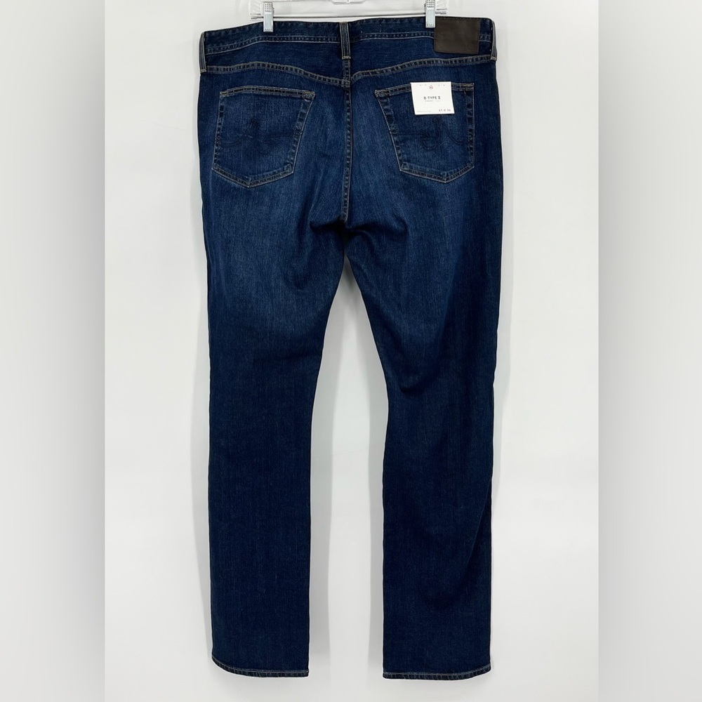 NWT AG Adriano Goldschmied B-Type II Straight Dark Wash Denim Jeans 41 X 36 - Picture 2 of 9